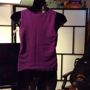 Ralph Lauren purple knit cameo-sz L